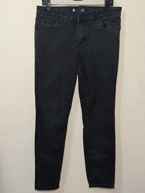 Kut from the Kloth Diana Skinny Jeans Black Stretch Mid-rise Women's Size 12